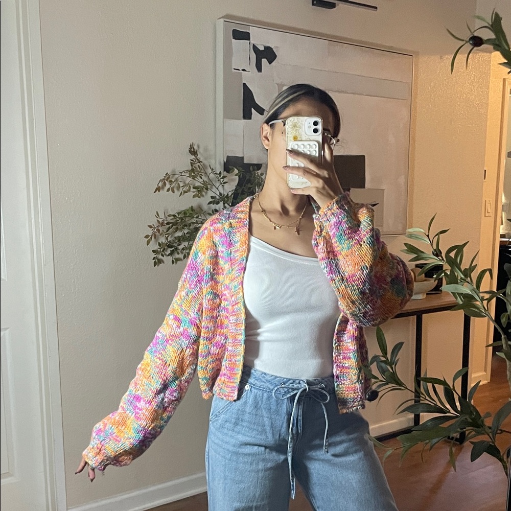 Multicolor Knit Women's Jacket